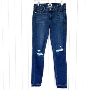 PAIGE Verdugo ankle 27 mid-rise ultra-skinny jeans in Lani Destructed TRANSCEND